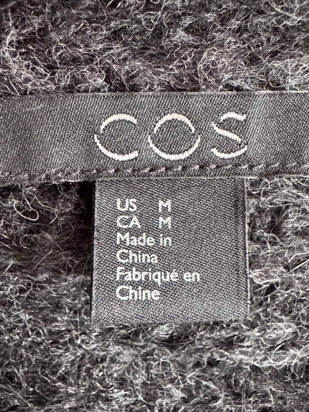 COS Dark Charcoal Open-Front Women's Cardigan - Picture 5 of 6
